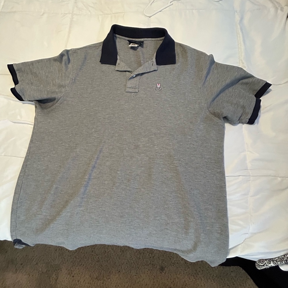 Psycho Bunny Gray Polo Shirt with Classic Design